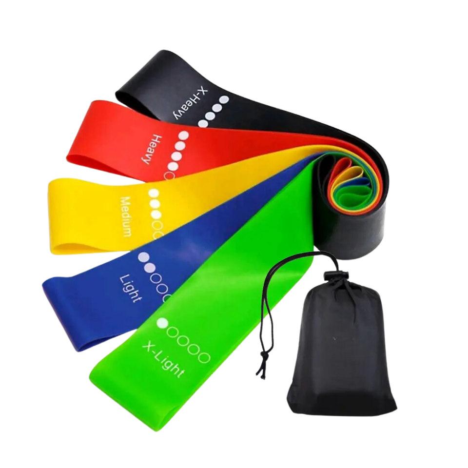 Bandas de Piernas Mini Bands Glúteos Set 4 tensiones