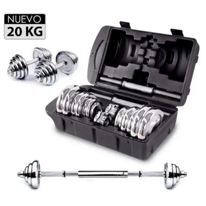 Set de Mancuerna Cromado
