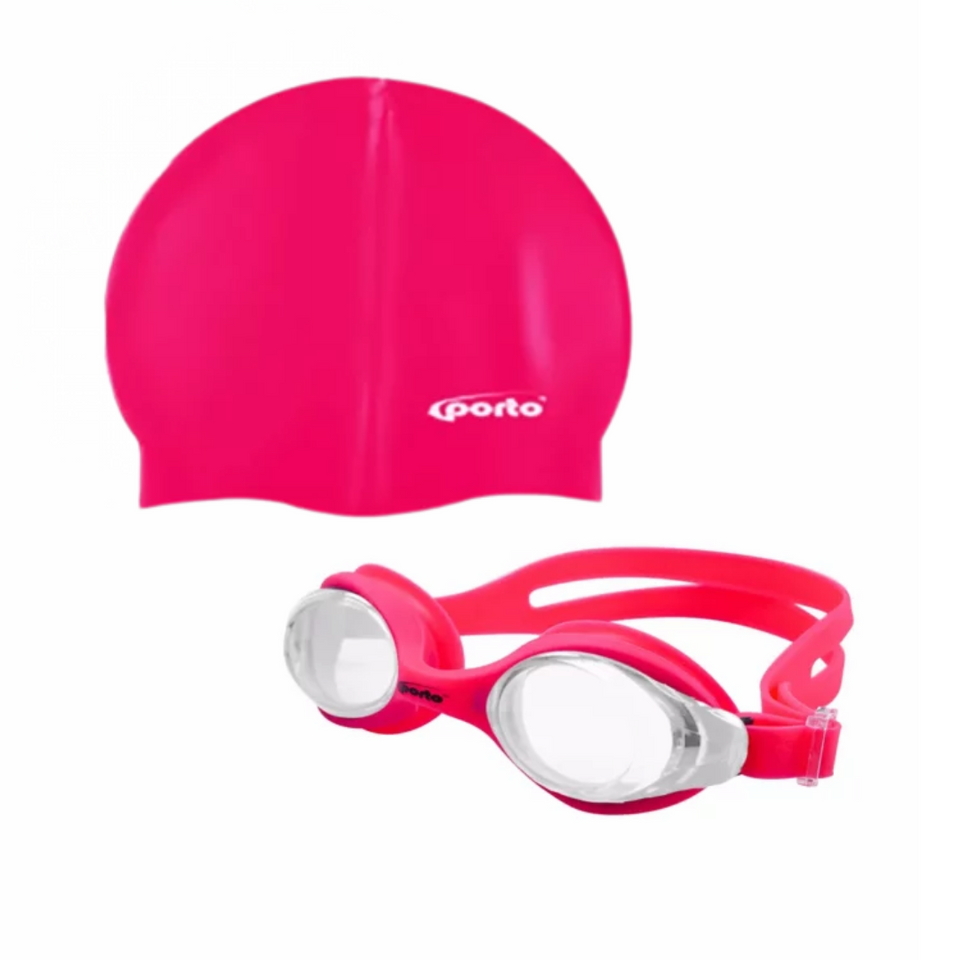 Pack de gorro y lentes de natación Porto