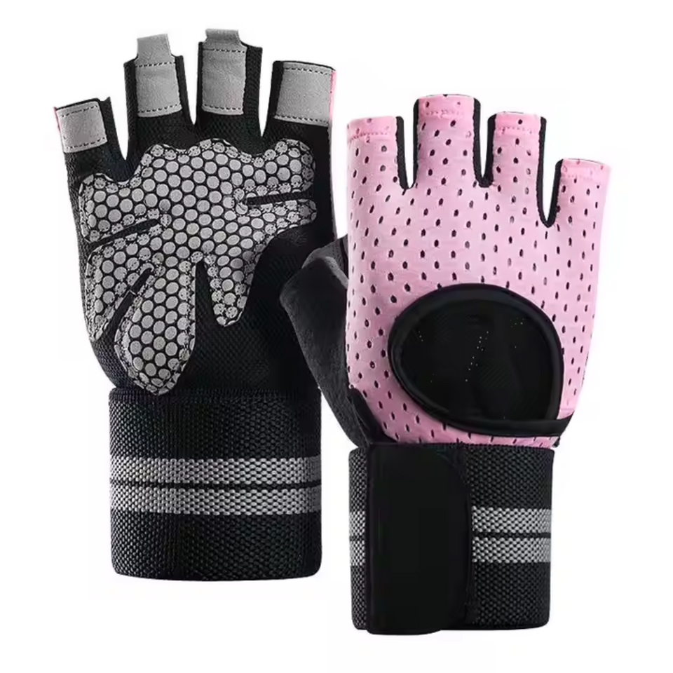 Guantes con muñequera para pesas