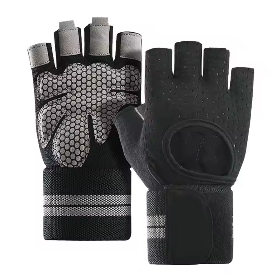 Guantes con muñequera para pesas