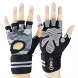 Guantes con muñequera para pesas
