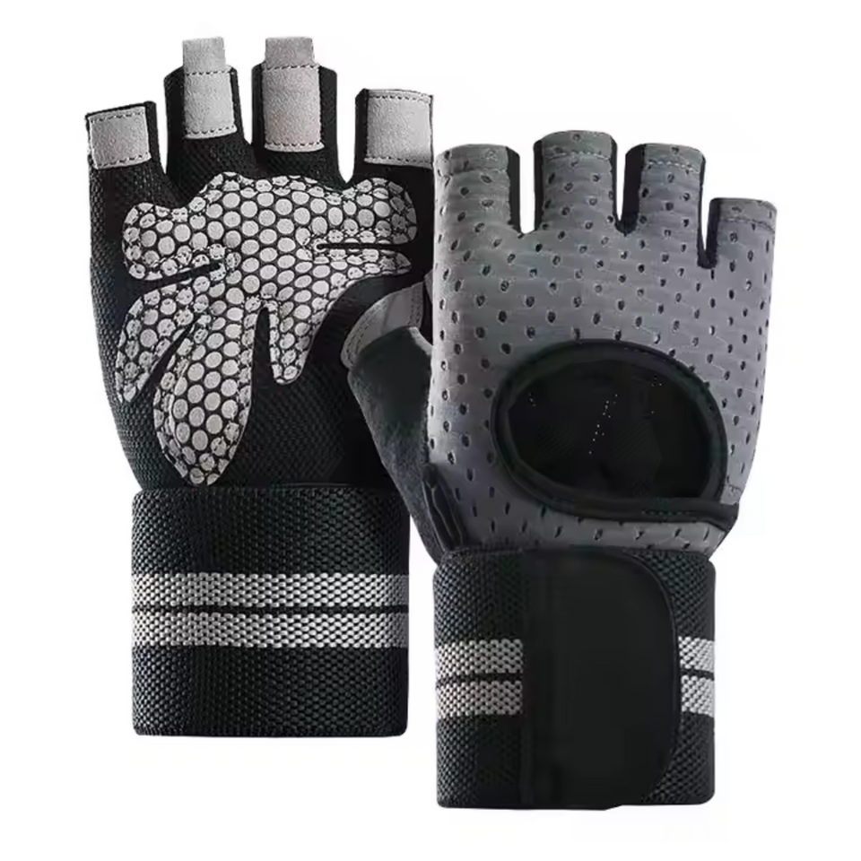 Guantes con muñequera para pesas