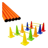 Set de 12 conos con hueco + seis varillas