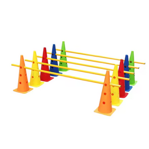 Set de 12 conos con hueco + seis varillas