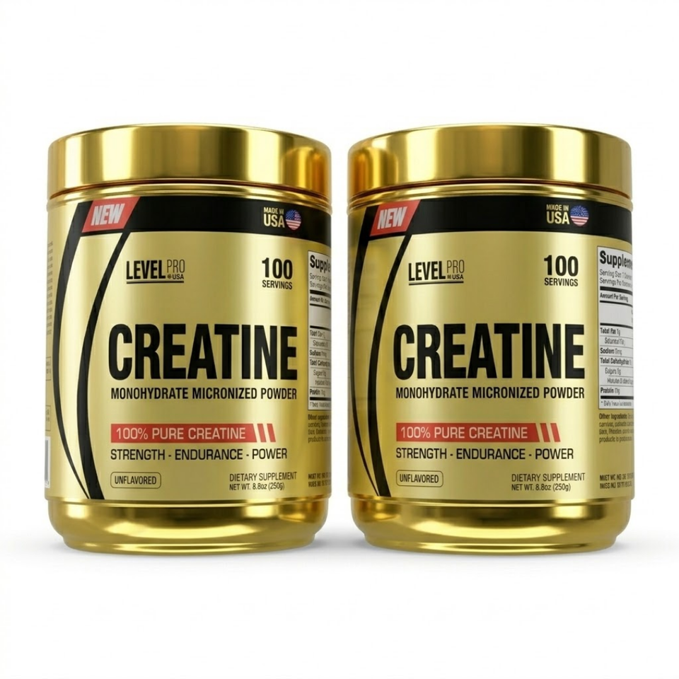 Creatina Level Pro 250g 100 Servicios