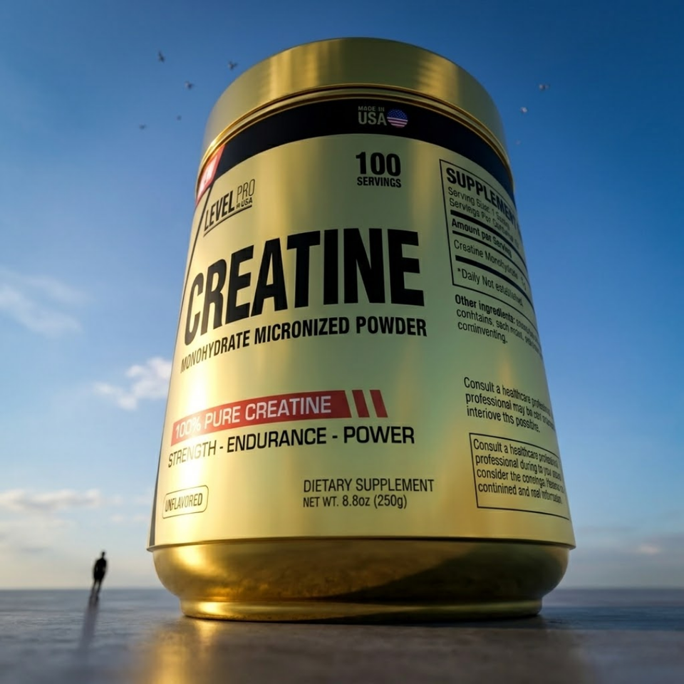 Creatina Level Pro 250g 100 Servicios