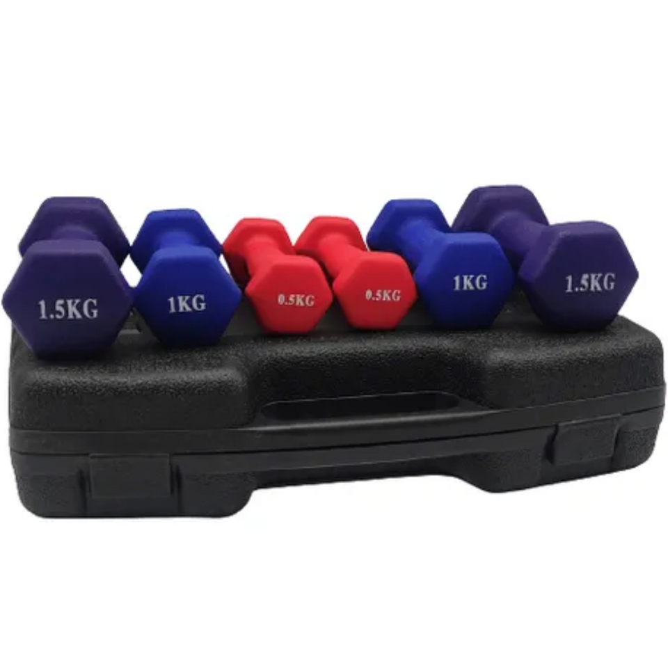 Set de mancuerna vinil (6 kilos)