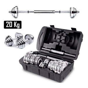 Set de Mancuerna cromada 20kg
